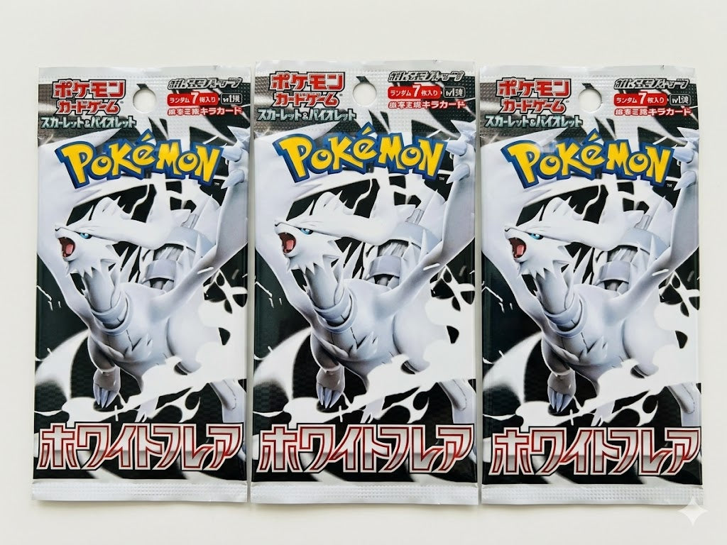Pokemon White Flare Booster Pack X3